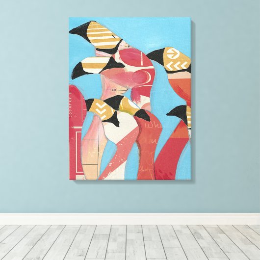 Flamingos Leinwanddruck (Insitu (Holzboden))