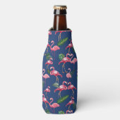 Flamingos Liebe Muster 2 Flaschenkühler (Flaschenvorderseite)