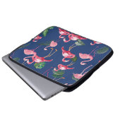 Flamingos Liebe Muster 2 Laptopschutzhülle (Vorne Knopf)