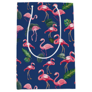 Flamingos Liebe Muster 2 Mittlere Geschenktüte