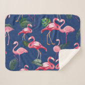 Flamingos Liebe Muster 2 Sherpadecke (Vorderseite (Horizontal))