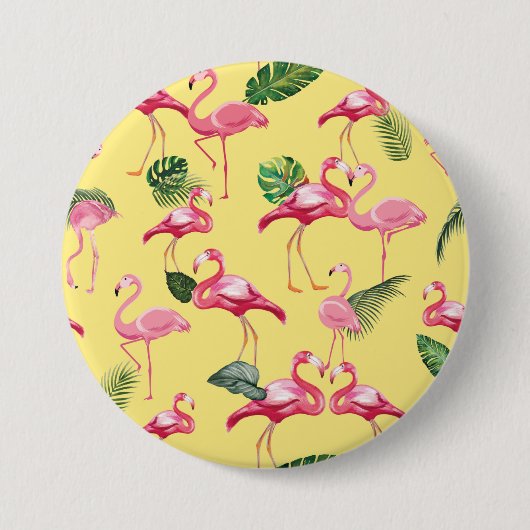 Flamingos Liebe Muster 3 Button (Vorderseite)