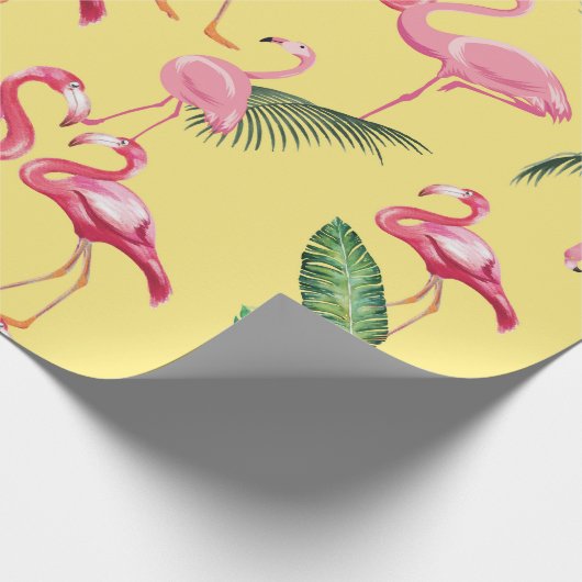 Flamingos Liebe Muster 3 Geschenkpapier (Ecke)