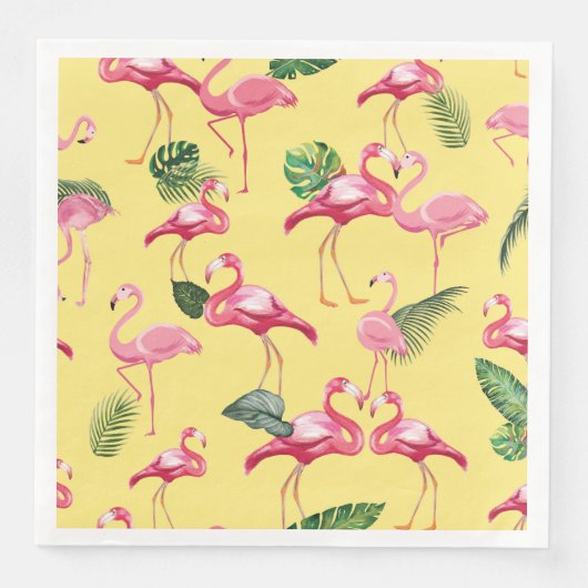 Flamingos Liebe Muster 3 Serviette (Vorderseite)