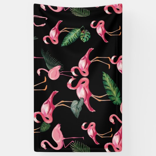Flamingos Liebe Muster 4 Banner (Vertikal)