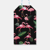 Flamingos Liebe Muster 4 Geschenkanhänger (Rückseite)