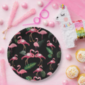 Flamingos Liebe Muster 4 Pappteller (Party)