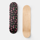Flamingos Liebe Muster 4 Skateboard (Vorderseite)