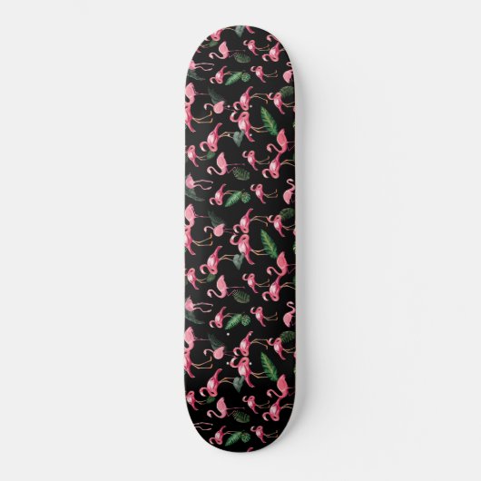 Flamingos Liebe Muster 4 Skateboard (Vorderseite)