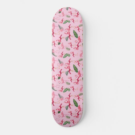 Flamingos-Liebe Muster 5 Skateboard (Vorderseite)