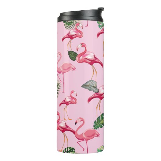 Flamingos-Liebe Muster 5 Thermosbecher (Nach links gedreht)
