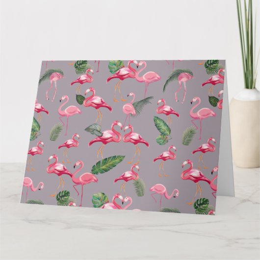 Flamingos Liebe Pattern 6 Dankeskarte (Vorderseite)