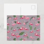 Flamingos Liebe Pattern 6 Feiertagspostkarte (Vorne/Hinten)