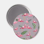 Flamingos Liebe Pattern 6 Magnet (Vorderseite/Rückseite)