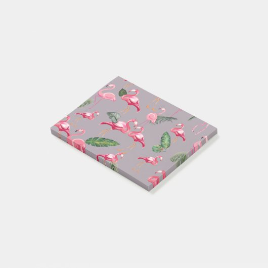 Flamingos Liebe Pattern 6 Post-it Klebezettel (angewinkelt)