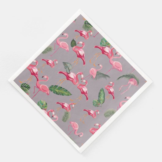 Flamingos Liebe Pattern 6 Serviette (Ecke)