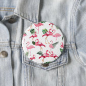 Flamingos Liebe Pattern Button (Beispiel)