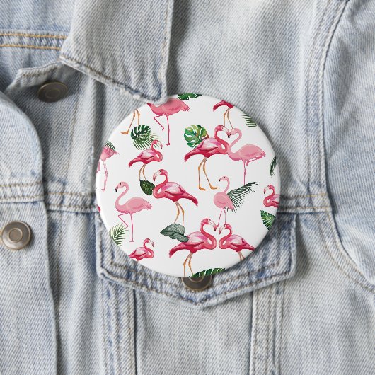 Flamingos Liebe Pattern Button (Beispiel)