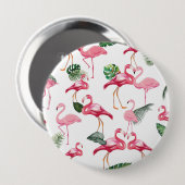 Flamingos Liebe Pattern Button (Vorne & Hinten)