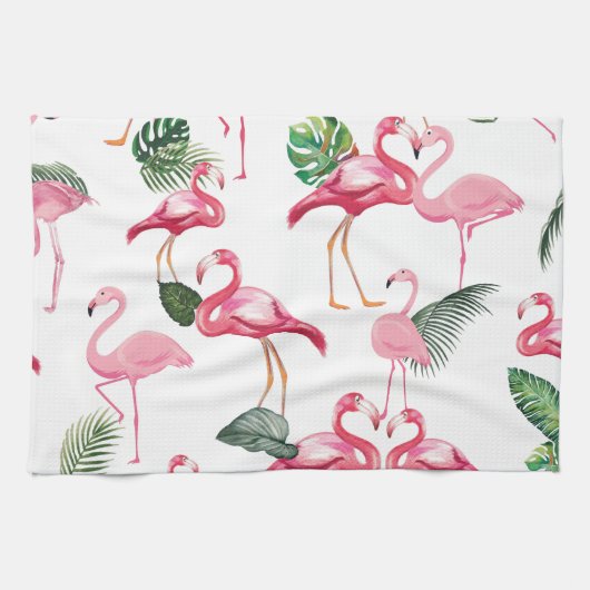 Flamingos Liebe Pattern Geschirrtuch (Horizontal)