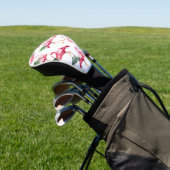 Flamingos Liebe Pattern Golf Headcover (In SItu)