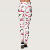 Flamingos Liebe Pattern Leggings (Rückseite)