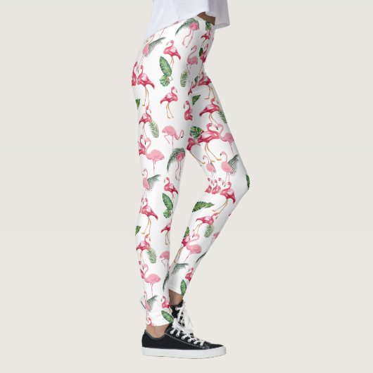 Flamingos Liebe Pattern Leggings (Rechts)