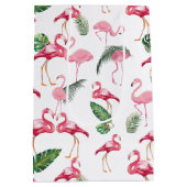 Flamingos Liebe Pattern Mittlere Geschenktüte (Rückseite)