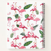 Flamingos Liebe Pattern Notizblock (Rückseite)