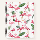 Flamingos Liebe Pattern Notizblock (Vorderseite)