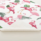 Flamingos Liebe Pattern Sherpadecke (3/4)