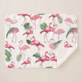 Flamingos Liebe Pattern Sherpadecke (Vorderseite (Horizontal))