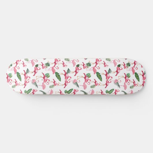 Flamingos Liebe Pattern Skateboard (Horizontal)