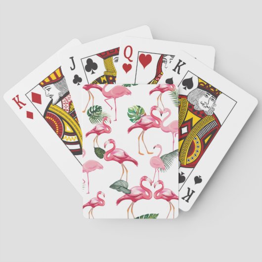 Flamingos Liebe Pattern Spielkarten (Rückseite)