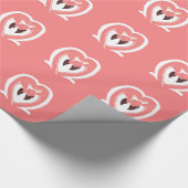 Flamingos Liebe Wrapping Paper Geschenkpapier (Ecke)