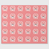 Flamingos Liebe Wrapping Paper Geschenkpapier (Flach)
