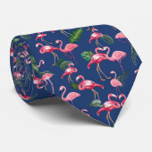 Flamingos lieben Muster 2 Krawatte (Gerollt)