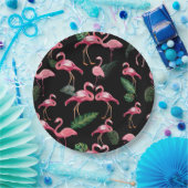 Flamingos Lieben Muster 4 Pappteller (Party)