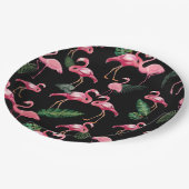 Flamingos Lieben Muster 4 Pappteller (Schrägansicht)