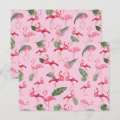 Flamingos lieben Muster 5 Postkarte (Vorne/Hinten)