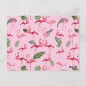 Flamingos lieben Muster 5 Postkarte (Rückseite)