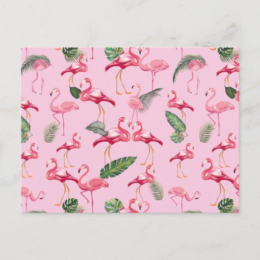 Flamingos lieben Muster 5 Postkarte (Vorderseite)