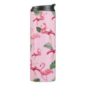 Flamingos lieben Muster 5 Thermosbecher (Nach links gedreht)