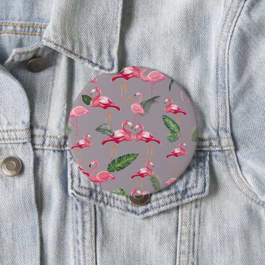 Flamingos lieben Muster 6 Button (Beispiel)