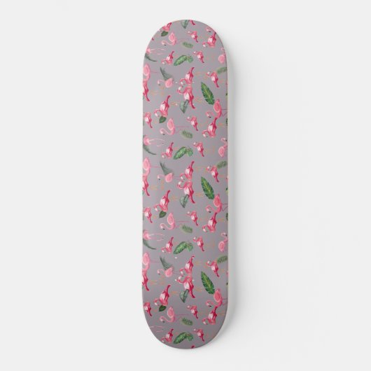 Flamingos Lieben Muster 6 Skateboard (Vorderseite)