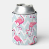Flamingos Light Gray: Vintag tropisch. Dosenkühler (Kanne Vorderseite)
