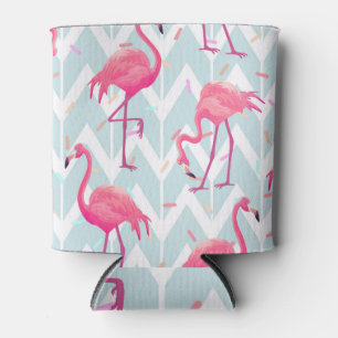 Flamingos Light Gray: Vintag tropisch. Dosenkühler