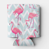 Flamingos Light Gray: Vintag tropisch. Dosenkühler (Rückseite)