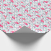 Flamingos Light Gray: Vintag tropisch. Geschenkpapier (Ecke)