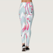 Flamingos Light Gray: Vintag tropisch. Leggings (Rückseite)